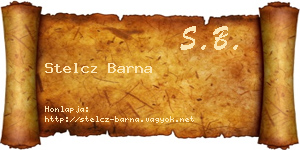 Stelcz Barna névjegykártya