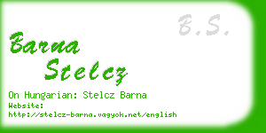 barna stelcz business card